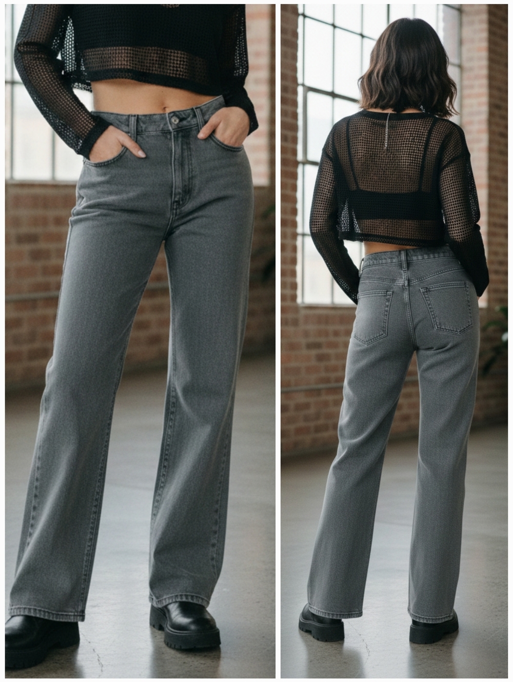 NWT Etica 28 90s Nina High Rise Flare Jeans Modern Contemporary Minimalist Boho